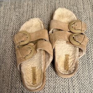 Vince shearling slides //  Sandals